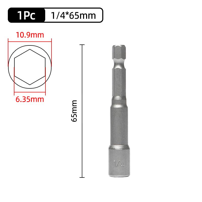 1PC Hex Socket Sleeve Nozzles Strong Magnetic Nut Driver Set Drill Bit Adapter Wind Approved Sleeve Electric 6 8 10 13 17 19MM