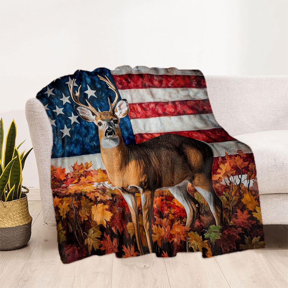 Deer In Forest Scene Blankets are suitable for living rooms, bedrooms, camping, and other places, making them an ideal choice for gifts.