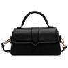 New solid color simple retro texture exquisite portable embroidery thread niche versatile single shoulder crossbody small square bag
