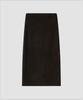 Deolil Frost Wool Long Skirt_Brown