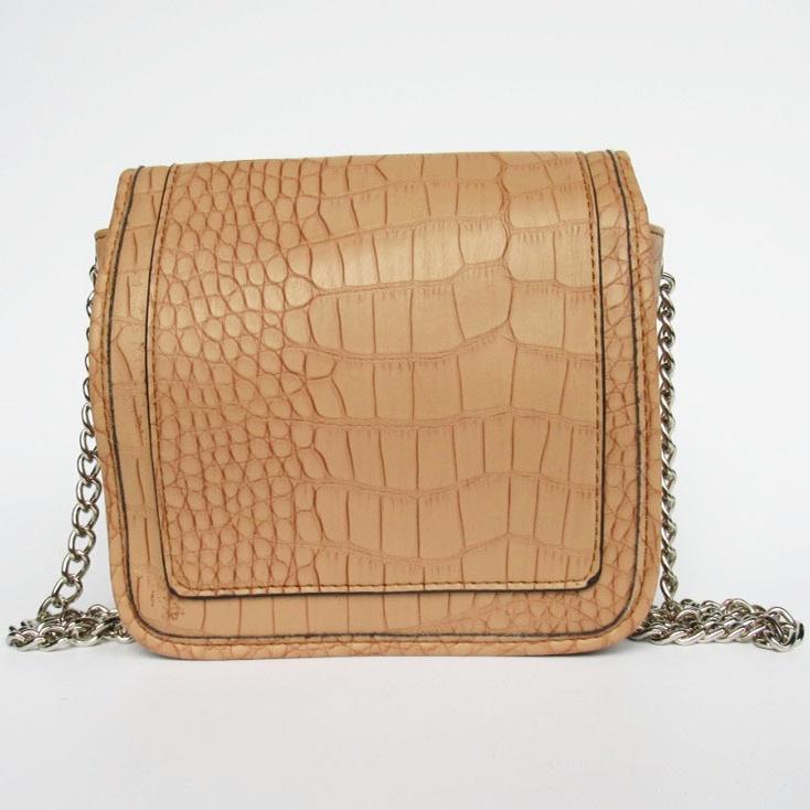 Elegant Women Pu Leather Mini Messenger Bag With Stylish Chain And Classic Design