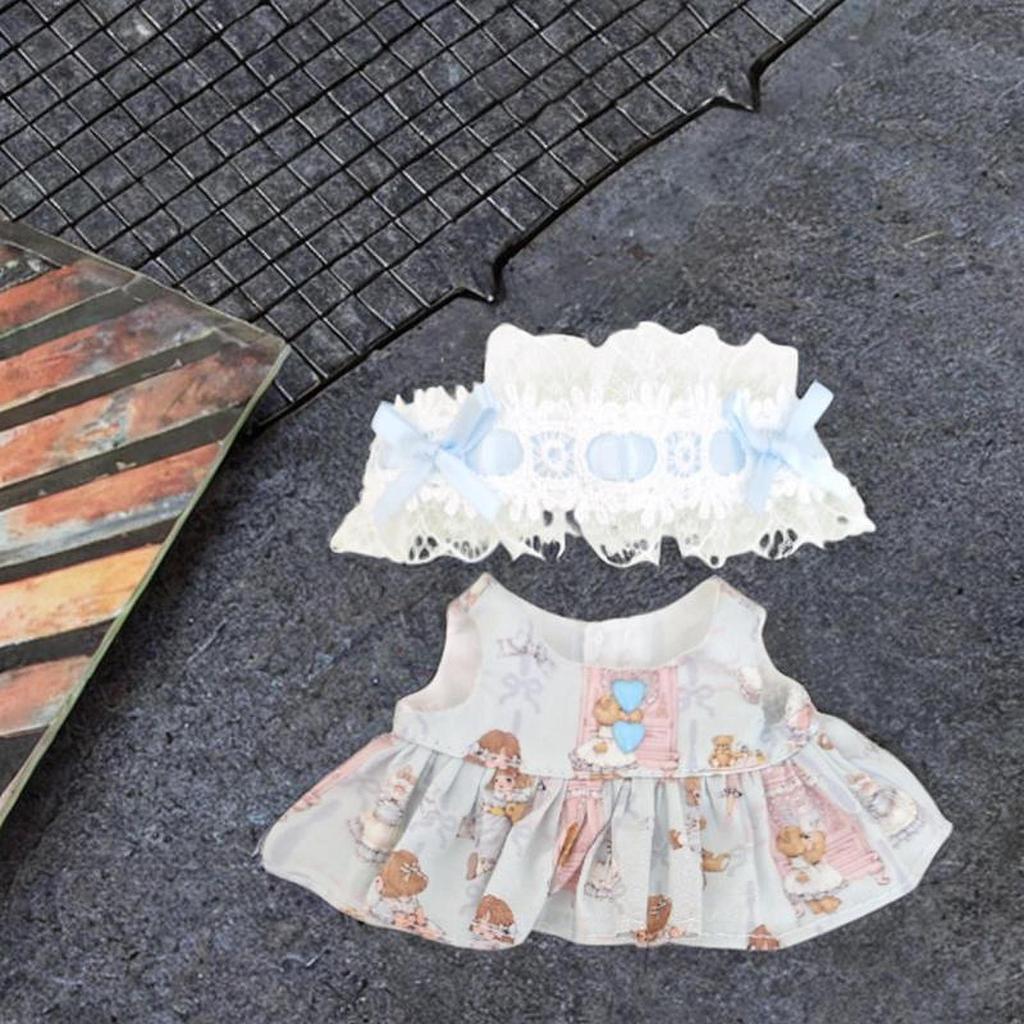 17cm Doll Dress Costumes Educational Stylish Soft Plush Accessories for Kids Birthday Gift