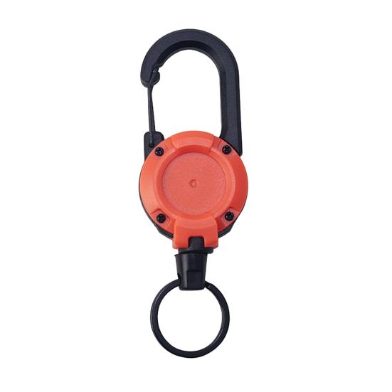 1/4Pcs Retractable Keychain with 60CM Steel Cord Heavy Duty Carabiner Badge Reel ID Holder Extendable Camping Hiking Hanging Buckle Keyring
