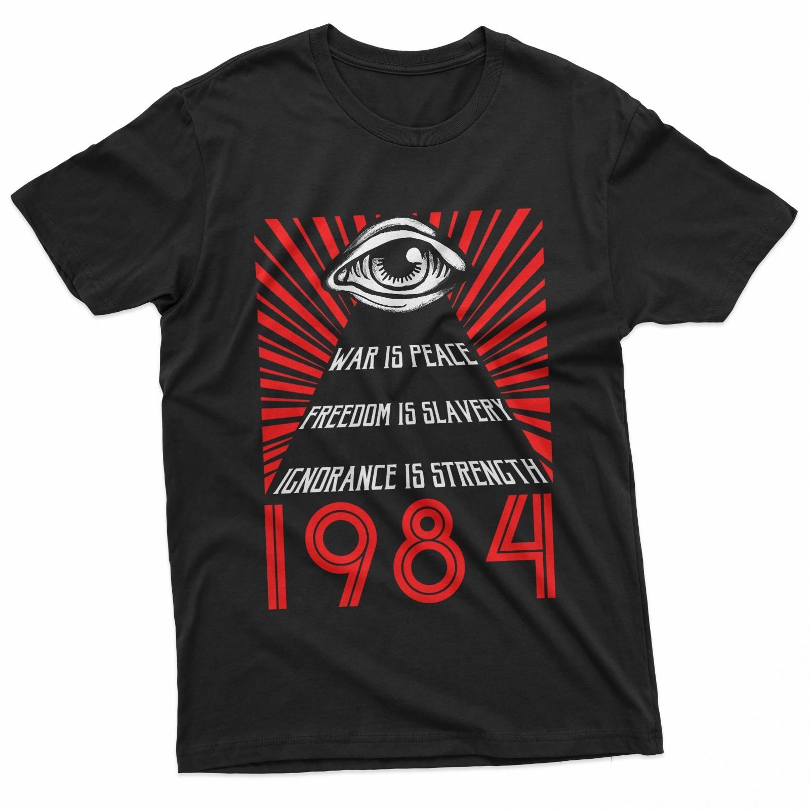 1984 Orwel Dystopian Slogan All Seeing Eye Gothic T-Shirt S