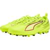 Puma Ultra 6 Play Mg Comfortable Versatile Low Top Kids Football Shoes Fluorescent Yellow Kids Football Shoes 108985-01