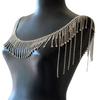 Temperament Bridal Shoulder Chain Wedding Crystal Tassel Back Chain Model Catwalk Suit Princess Accessories Body Chain