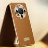 Suitable for Huawei Mate60pro Mobile Phone Case Electroplated Lychee Pattern Mate60 Lens Full-pack Anti-fall M60 Leather Case