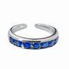 Blauer Zirkon Fischschwanz Voll Diamant Offener Ring Nischen Design Leichter Luxus Hohes Gefühl Personalisierter Französischer Ring