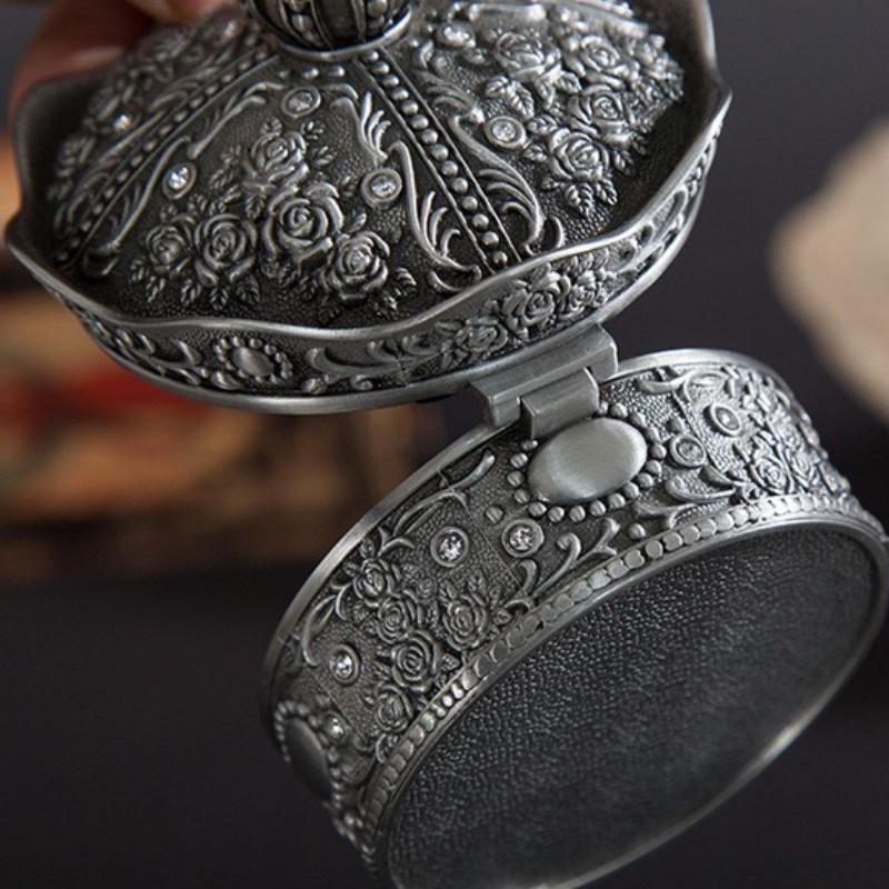 Zinc Alloy Jewelry Box European Color Storage Jar With Cover Canned Sugar Cans Candy Box Cotton Swab Box Cotton Pad Storage