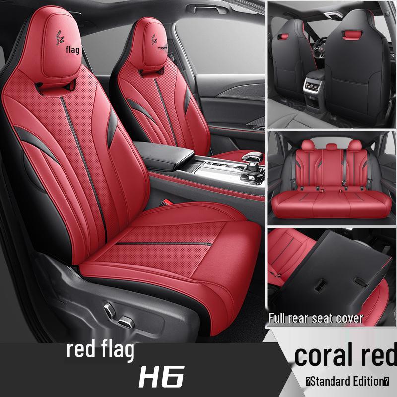 Hongqi H6 All-Season Breathable Leather Seat Cover - Full Coverage Cushion for New Car