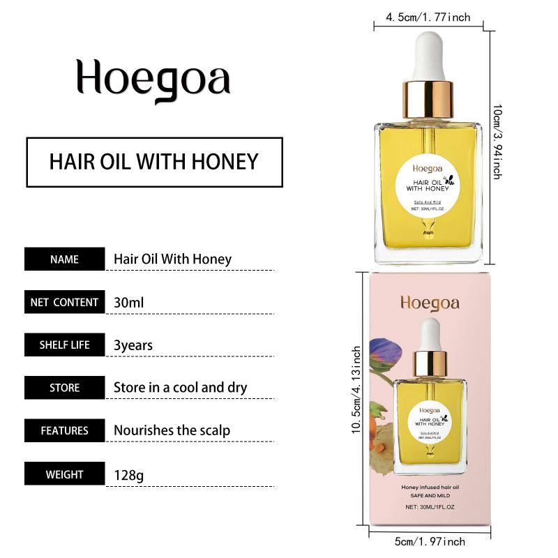 Almond Coconut Honey Hair Oil For Damaged Dry Hair Nourishing Care Repair Shine Frizz Control Scalp Serum
