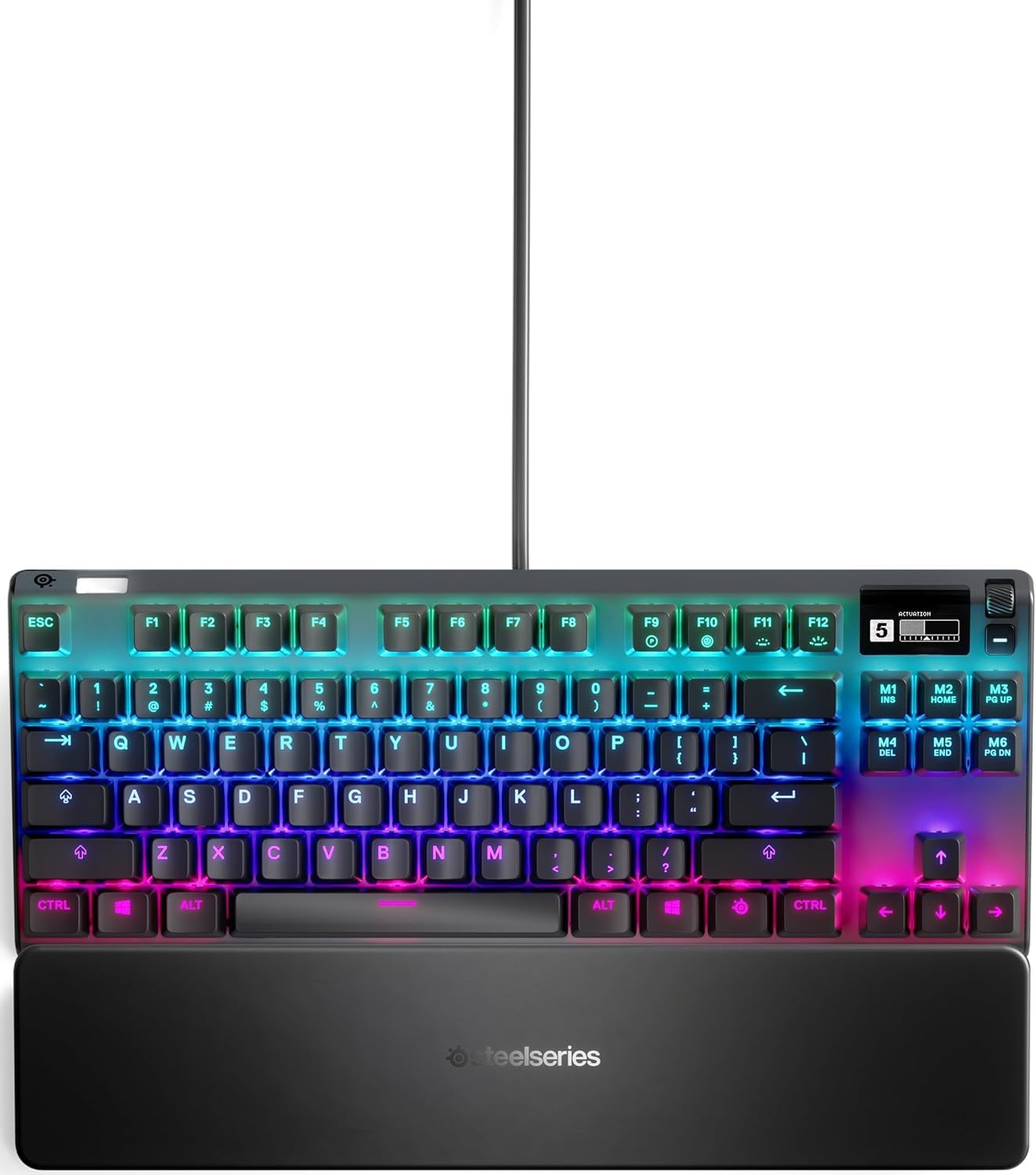 

SteelSeries Gaming Keyboard Tenkeyless Wired English Layout OmniPoint Switch OLED Display Apex Pro TKL US 64734 Black [Used]