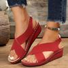 2026 Women Sandals Summer Ourdoor Middle Heel Sandals Female Casual Plus Size 43 Shoes of Women's Socofy Retro Sandalis Woman