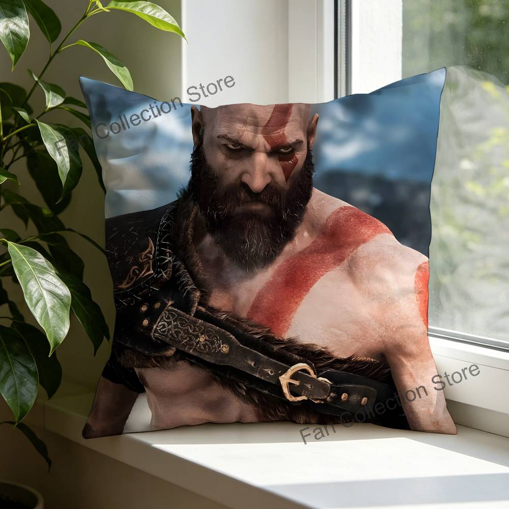 GGod of WWar Pillow Case Plush Pillow Cases Home Decoration Pillow Cover for Sofa Bed Chair Living Room