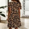 Ladies V Neck Beautiful Freesia Blossom Plus Size Loose Summer Dress