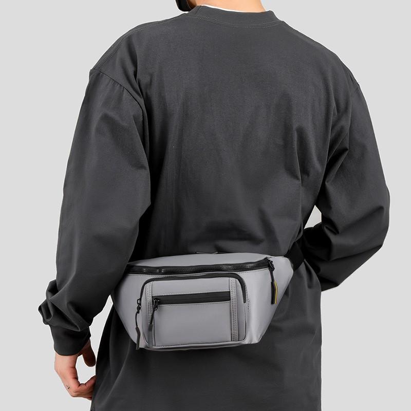 Fashion Trendy Brand Men's Functional Sports Large-capacity Breast Bag Multi-function Shoulder Messenger Bag Simple Fanny Pack