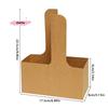 10Pcs Kraft Paper Drink Carrier with Handle 1/2/4Cup Capacity Coffee Cup Holder for Hot Or Cold Drinks Takeout Suitable for Cafe