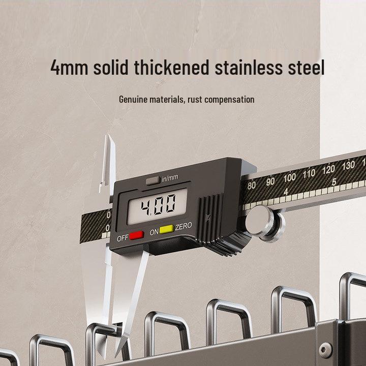 Stainless Steel Kitchen Dish Rack with Plate, Bowl, and Chopstick Holder