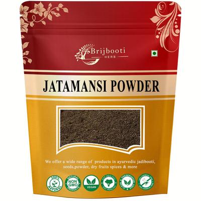 Brijbooti Jatamansi Pulver för Starkt, Glänsande och Silkeslent Hår -(100 gram) | Naturlig Hårinpackning för Textur & Färg | Främjar Hårtillväxt | Na