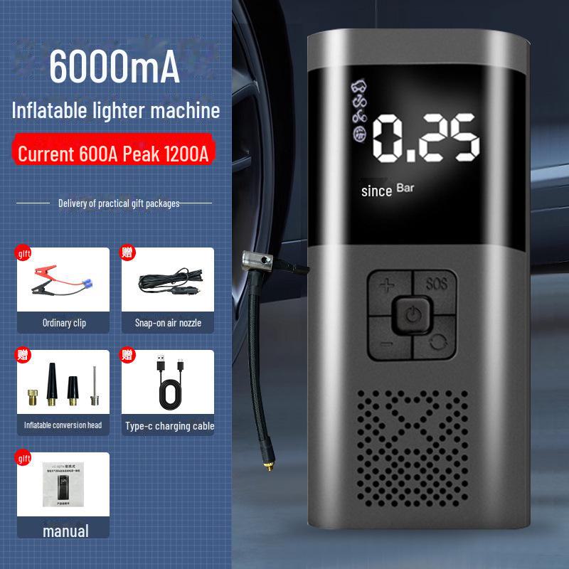 Vehicle-Mounted Emergency Power Supply with Air Pump and Jump-Start Capability
