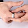 Charm Couple Rings Romantic Women Rhinestones CZ Rings Set Trendy Men Stainless Steel Rings Wedding Band Jewelry For Lover Gifts