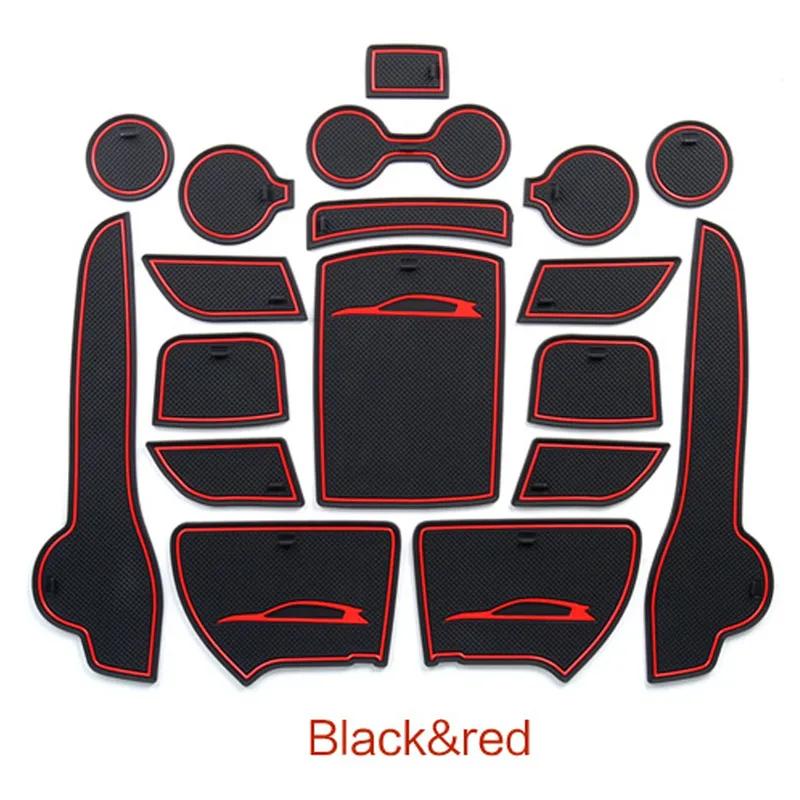 Rubber Door Groove Mat for KIA Sportage QL KX5 2016~ Cushion Gate Storage Slot Coaster Dust-proof Car Sticke Rug Accessories