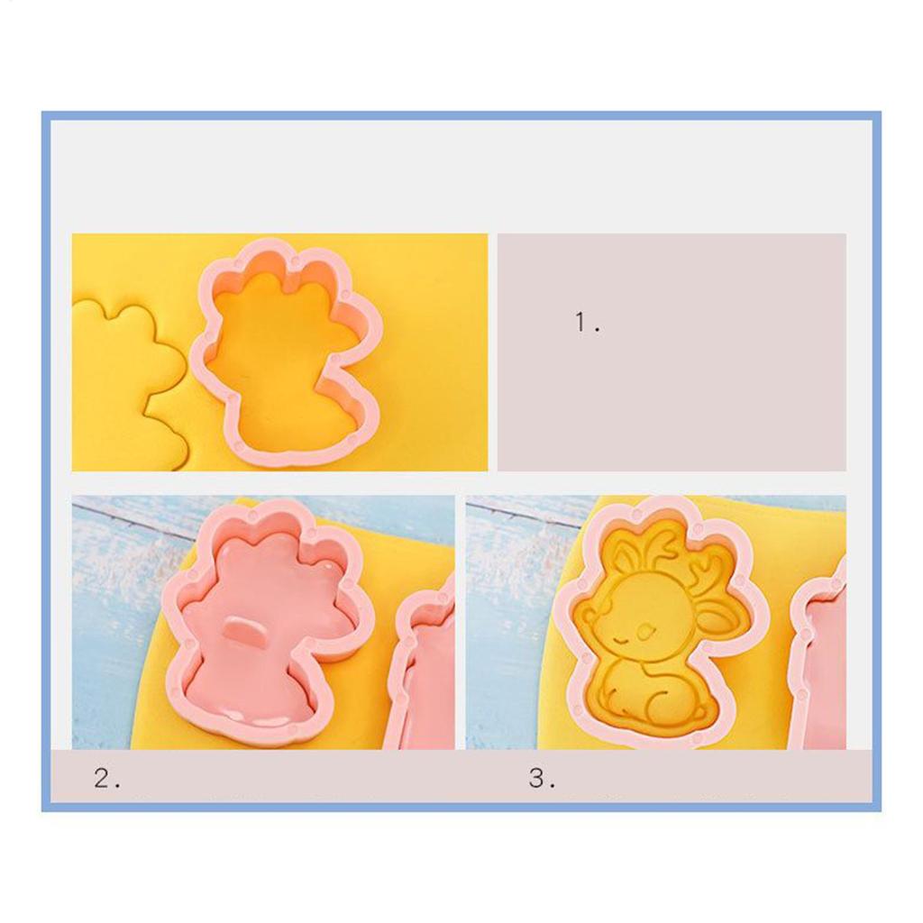 Christmas Cookie Cutter 8 Pieces Pie Press Mold Pressable Pastry Cutter Mold for Home Bakers Parents Beginners Party Planners