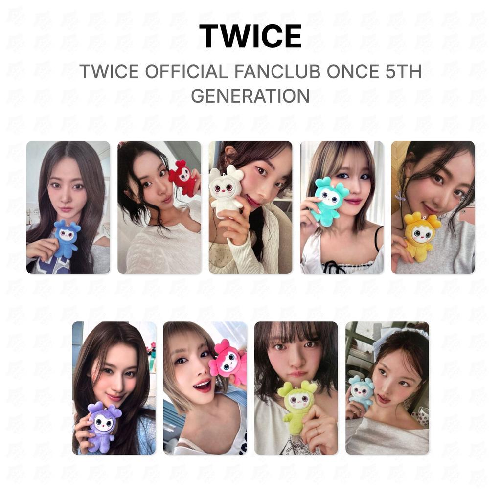 Twice FANCLUB UFFICIALE ONCE 5A GENERAZIONE Fotocarta Ufficiale