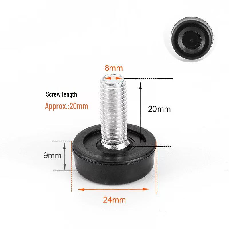Adjustable Furniture Heightening Foot Pad (M6/M8/M10) – Screw Base for Shelves