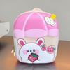 Cartoon Bunny Strawberry Kids Backpack With Hard Shell Durable Oxford Fabric For School Children