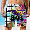 Herren 80er 90er Shorts 3D-Druck Retro und Trendige Kurze Hosen Für Herren Strand 80er Shorts Männlich Sommer Hawaiianische Boardshorts Badehosen