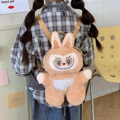 Novo Brinquedo de Pelúcia La Bu Bu Porta-Moedas e Mochila Infantil