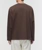 MUSINSA STANDARD Silket Relaxed Crew Neck Long Sleeve T-Shirt [Dark Brown]