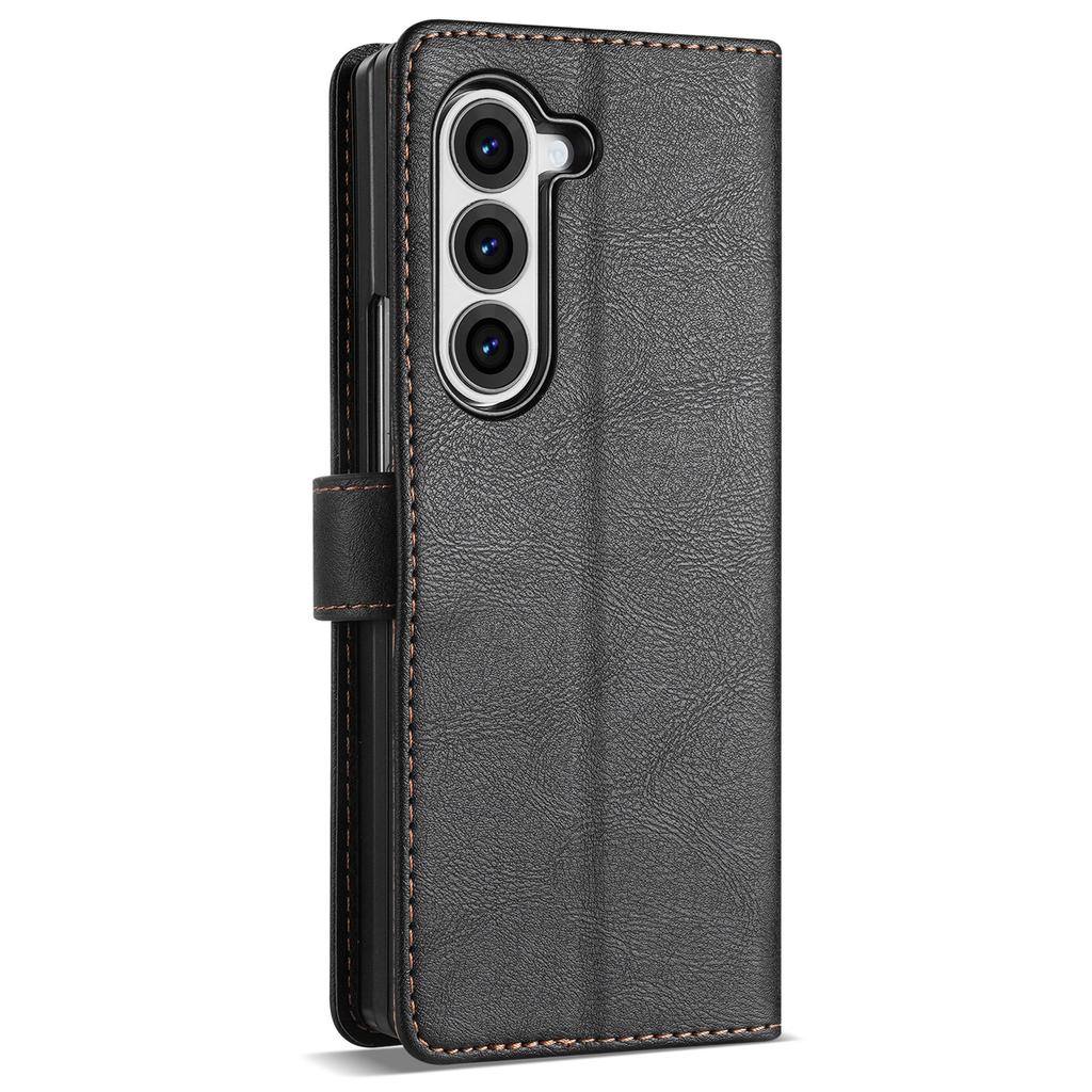 N.BEKUS CSJ-001 For Samsung Galaxy Z Fold6 5G Stand Case PU Leather Wallet Phone Cover