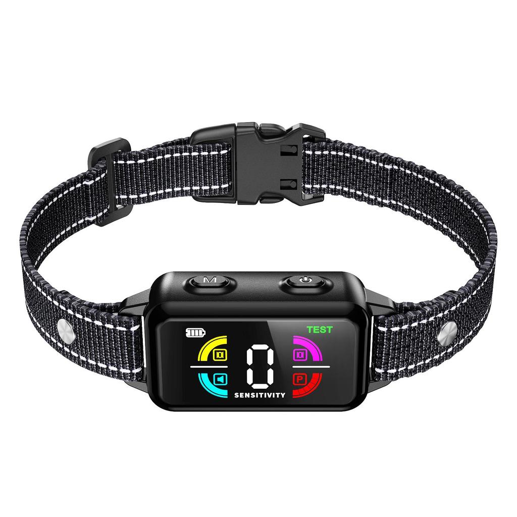 Automatisk skallstoppare för hundar med smart sensor och vibrationshalsband mot störningar