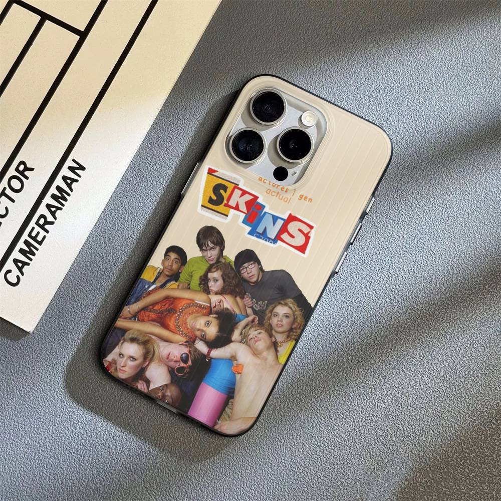 Skins Movie TV For Phone 17 16 15 14 13 12 11 Pro Max Plus Pro Air Phone Case Corrugated Stripe Back Cover
