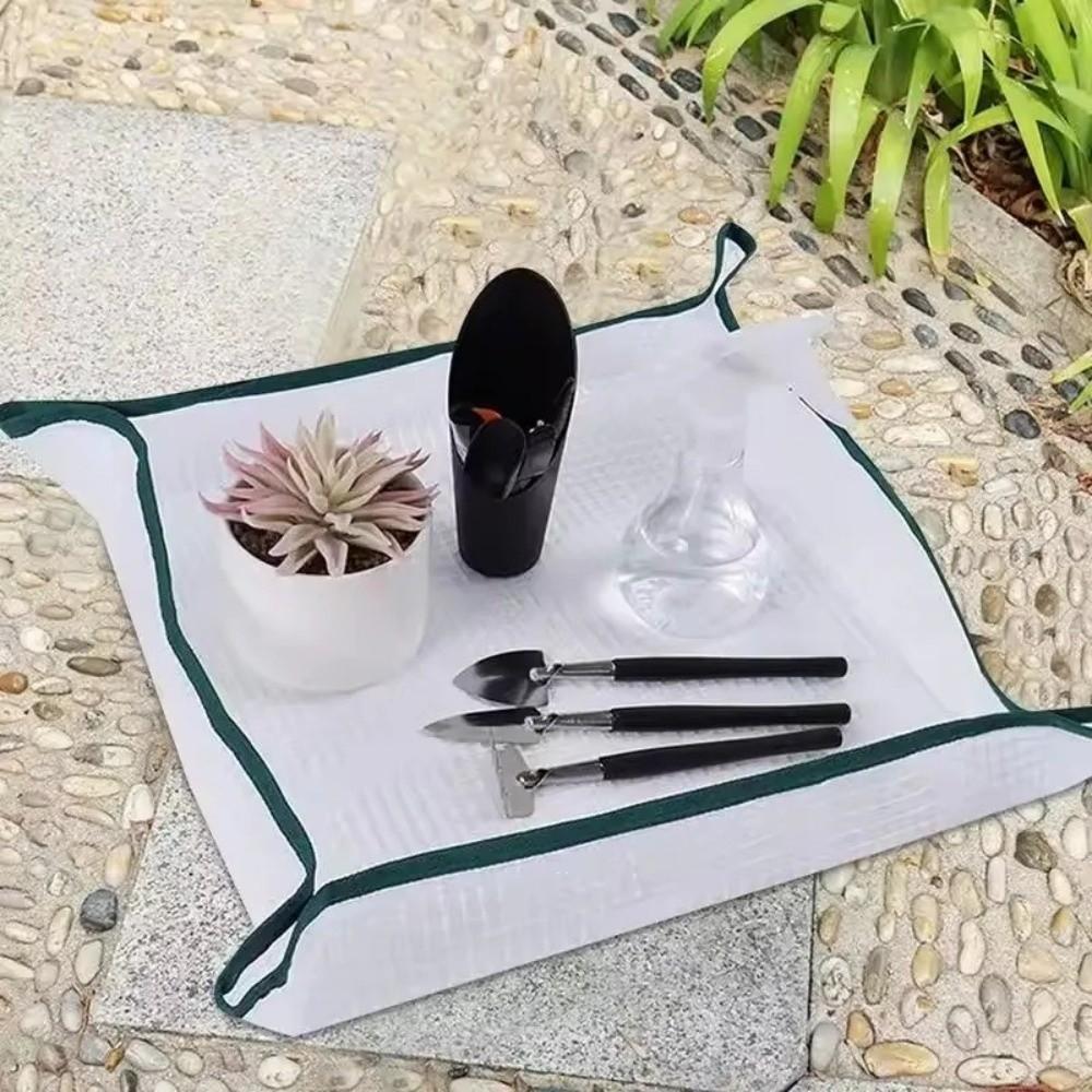19.68/39.37in Plant Repotting Square Mat Waterproof Transplanting Mini Grid Cloth Bonsai Mud Transparent Garden Flower Mat