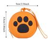 Multi-functional Waterproof Silicone Dog Treat Pouch Round Zippered Training Reward Pouch Paw Print Dog Treat Bag Keys