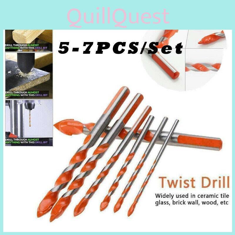 Premium 5/7 Pcs Drill Bits Set For Effortless Ceramic Wall Glass Hole Punching