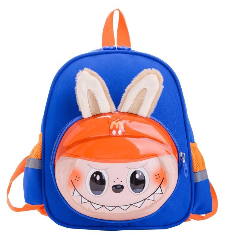 Adorable Cartoon Backpack For Kids With Breathable Material And Lightweight Design In Purple Pink And Blue