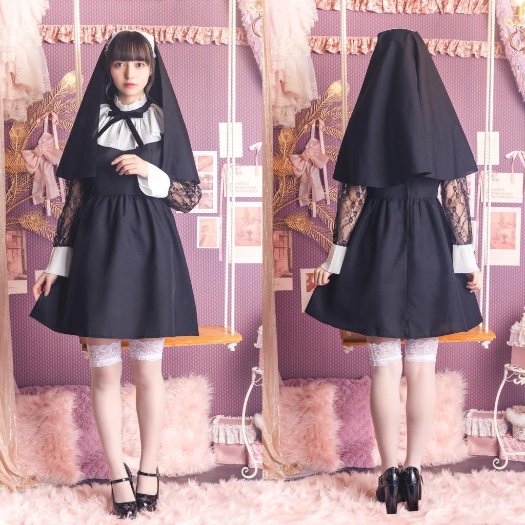 Clearstone Coquettish Girly Cosplay Halloween Dolly Sister Women's Black