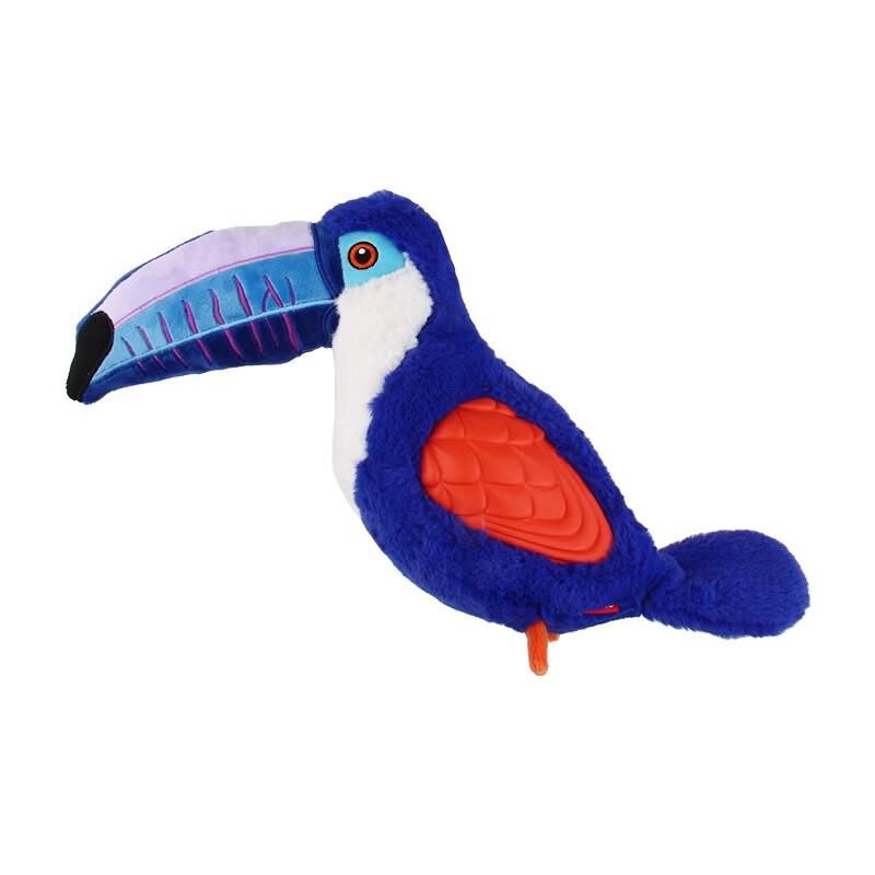 GiGwi Durable Plush Jungle Bird Dog Toy