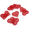 10 Pcs Wood Chip Pendant 80mm Durable Carving Hollow Heart Shaped Wedding Decoration