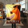 1PC Spirit Untamed Print Flannel Blanket, High quality Comfortable for All Seasons, Home Decor, Warmth and Comfort, Perfect for Christmas Gifts174