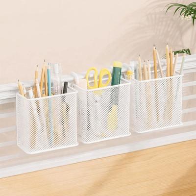 Wall Mounted Desk Hanging Basket Decorative Bedside Storage Bin Wire Organizer  Home