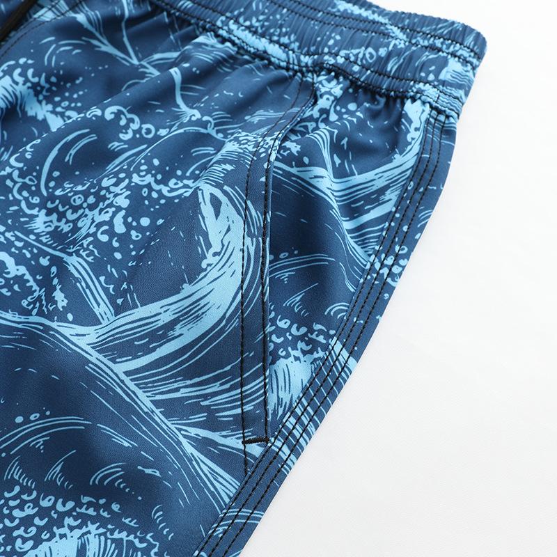 Beach Pants Men'S Rafting Swimming Loose Large Size Shorts Summer Surf Shorts Travel Vacation Five-Point Pants Quick-Drying Swimming Trunks