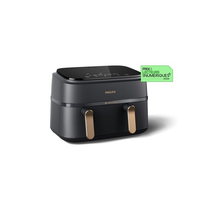 Philips Airfryer NA352 00 Dual Basket 9L 2750W Black Copper (NA352/00)