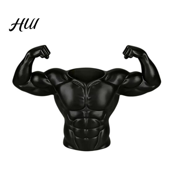 Fitness Desk Organizer 3D Printed Pen Holder, Muscular Man Figure, Creative Makeup Brush Holder for Pens And Brushes, Funny Enthusiast Gift