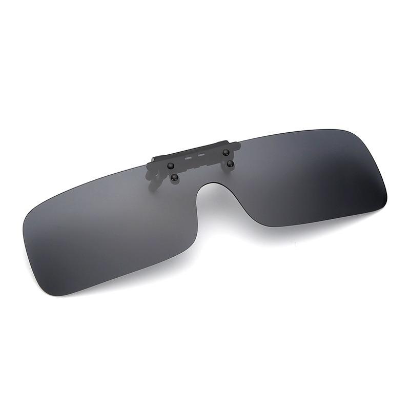 Nicht polarisierte Flip-Up Quadratische Clip-on Herren Damen Sonnenbrille Integration Nachtfahrt Outdoor-Sport Brille