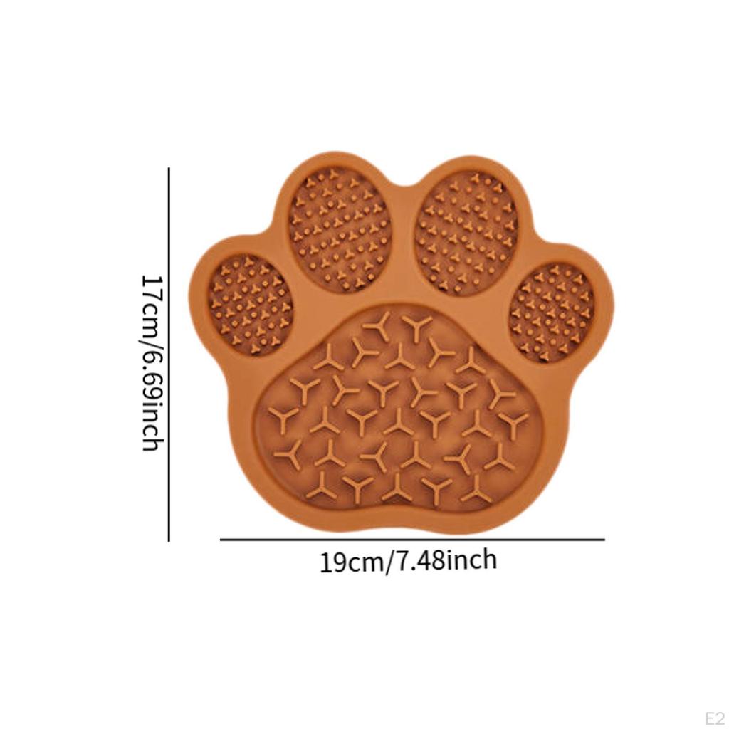 Dog Licking Pad Cat Lick Mat Easy to Clean with Suction Cup Practical Training Slow Feeder Paw Shape